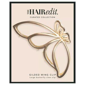 The Hair Edit Gilded Wing Butterfly Claw Hair Clip Gold Large Hair Accessory NEW